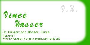 vince wasser business card